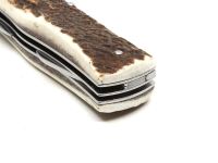 Автоматический многопредметный нож Mikov Predator, сталь 420, рукоять рог оленя