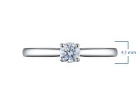 Помолвочное кольцо из серебра э0612кц05210201_white