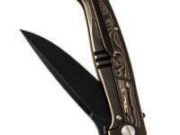 Складной нож Honor Caesar Elite Black, bronze, рукоять титан и карбон, сталь S35VN