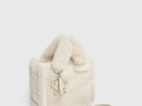 Пушистая сумка для девочек, Белый