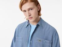 Мужская лёгкая рубашка Lacoste из экологического материала тенсель