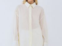 Рубашка из тонкого хлопка, Желтый