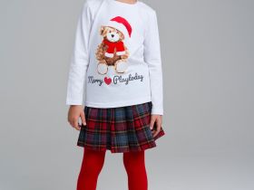 Фуфайка трикотажная для девочек (футболка с длинными рукавами)