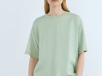 Футболка оверсайз из хлопка, Зеленый
