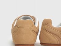 Кроссовки из натуральной кожи, Бежевый