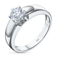 Классическое кольцо из белого золота э0912кц04082400_white