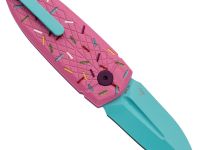 Складной нож Bestech Knives Ququ, сталь 14C28N, рукоять G10, голубой/розовый