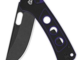 Складной нож QSP Unicorn, сталь 14C28N, рукоять микарта, черный/фиолетовый