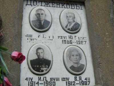 Урна - Долженков Игорь Павлович (1914-1980), Герой Советского Союза