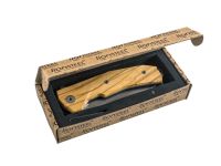 Нож складной LionSteel KUR UL Olive Wood Flipper, сталь Uddeholm Sleipner®, рукоять оливковое дерево