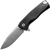 Нож складной LionSteel ROK A BS, сталь Satin Finish Bhler M390, рукоять алюминий, чёрный