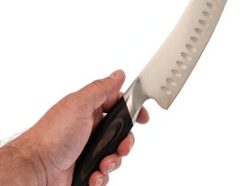 Нож кухонный Сантоку Okroshka Truffle 17.8 см, сталь 9cr18mov, рукоять Pakka Wood