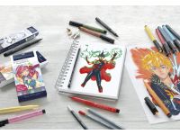 Набор капиллярных ручек Faber-Castell "Pitt Artist Pens Manga Sh?jo Brush", ассорти, 6 шт., пластик.