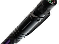 Тактическая ручка для выживания с фонариком 11 в 1, фиолетовая