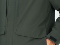 Утеплённая парка с капюшоном, Зеленый