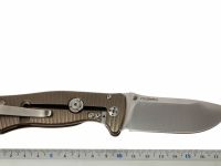 Нож складной LionSteel SR2 B (BRONZE) Mini, сталь Uddeholm Sleipner® Satin, рукоять титан по технологии Solid®, бронзовый