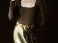 Боди с длинным рукавом, Коричневый