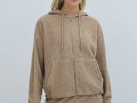 Толстовка на молнии со стопперами, Бежевый