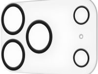 Защитное стекло Krutoff для объективов камеры Apple iPhone 17 Pro с чёрным ободком