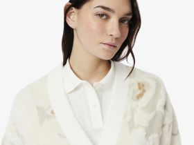 Женский кардиган Lacoste с цветочной вышивкой