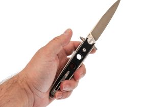 Складной рамочный нож НОКС Наутилус, сталь AUS8, рукоять G10, черный