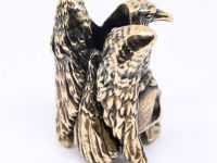 Бусина для темляка Ворон с черепом, бронза