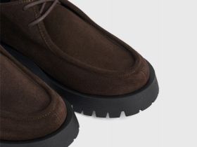 Лоферы из натуральной замши, Коричневый