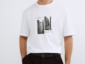 Футболка с принтом, Белый