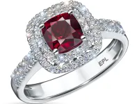 Кольцо из белого золота с рубином э4780кц11220358