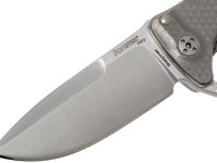 Нож складной LionSteel SR22 G (GREY) Mini, сталь Uddeholm Sleipner® Satin, рукоять титан по технологии Solid®, серый