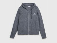 Кардиган на молнии из пряжи с шерстью, Серый