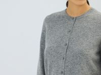 Укороченный кардиган на пуговицах, Серый