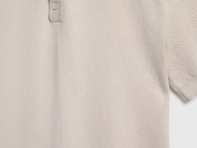 Поло из текстурной ткани, Бежевый