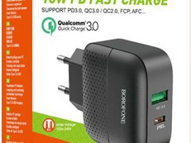 Зарядное устройство Borofone BA46A Premium USB/USB-C 18 Вт Чёрное