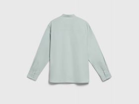 Рубашка с воротником-стойкой для мальчиков, Зеленый