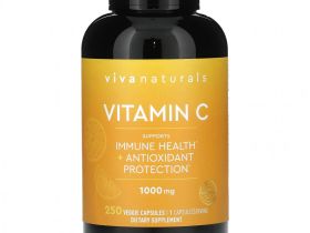 Viva Naturals, Витамин C, 1000 мг, 250 растительных капсул
