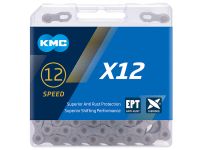 Цепь с антикоррозийным покрытием KMC X12, 12 скоростей (серебристый 126 звеньев)