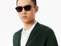 Мужской кардиган Lacoste из кардочесаной шерсти