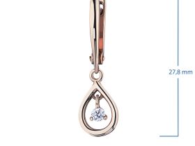 Серьги из красного золота с бриллиантами э0201сг05185800