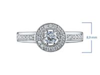 Классическое кольцо из белого золота э4712кц02186800_white