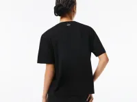 Женская Футболка Lacoste с контрастным принтом