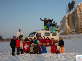 Зима на реке Синяя. Синские Столбы