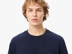 Мужская хлопковая футболка Lacoste стандартного кроя