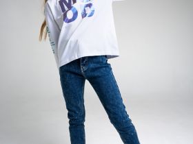 Джинсы, утепленные флисом, для девочки