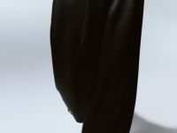 Атласные прямые брюки, Черный