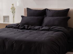 Постельное белье Black страйп-сатин I