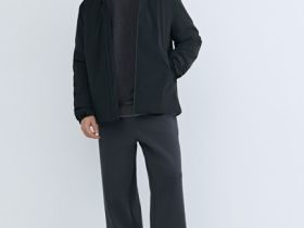 Утеплённая куртка с капюшоном, Черный