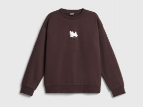 Свитшот с принтом для девочек, Коричневый