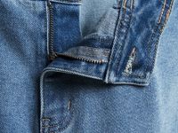 Широкие джинсы с высокой посадкой, Голубой