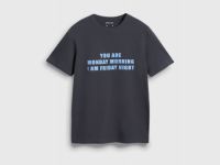 Футболка с принтом, Серый